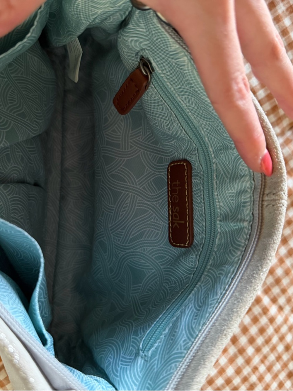 The Sak Light Gray Glitter Crossbody Bag - Picture 4 of 4